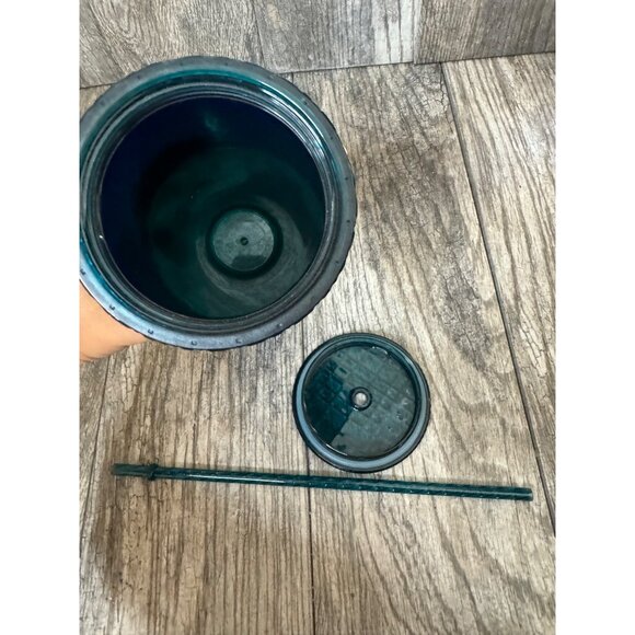 Starbucks Holiday 2021 Emerald Green Jeweled Venti 24oz Cold Cup Tumbler w Straw - Picture 6 of 8
